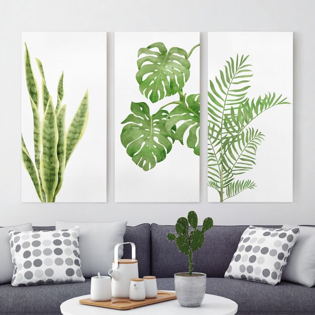 Wanddeko Wohnzimmer Aquarell Pflanzen