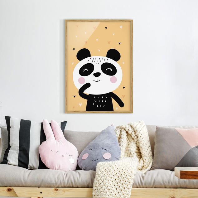 Wanddeko Büro Der glückliche Panda
