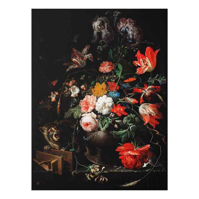 Wanddeko Esszimmer Abraham Mignon - Das umgeworfene Bouquet
