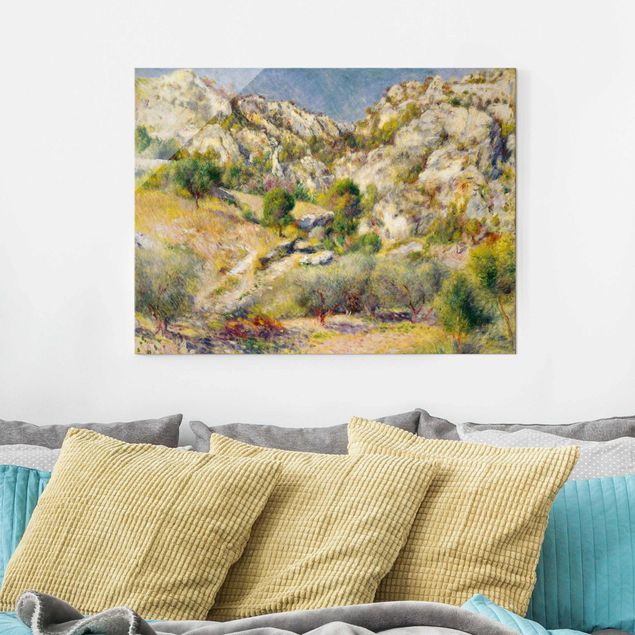 Glasbilder Berge Auguste Renoir - Felsen bei Estaque