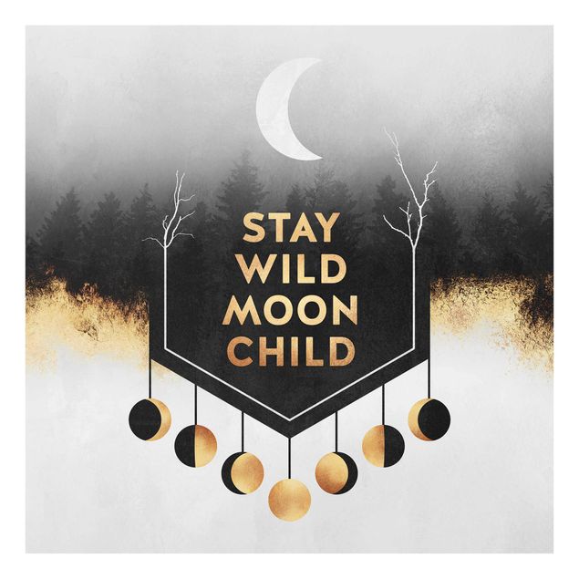 Wanddeko Esszimmer Stay Wild Moon Child