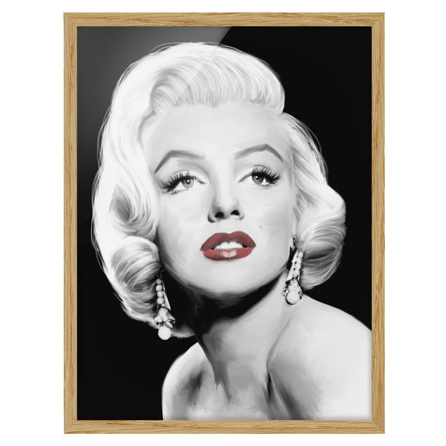 Wanddeko Esszimmer Marilyn mit Ohrschmuck