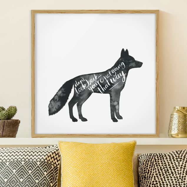 Wanddeko Wohnzimmer Tiere mit Weisheit - Fuchs