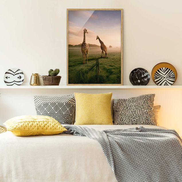 Wanddeko Schlafzimmer Surreal Giraffes