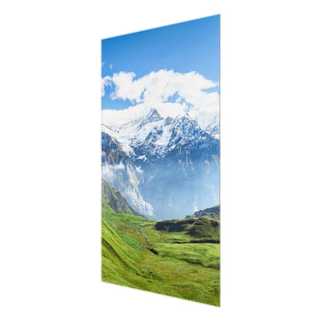 Wanddeko Büro Schweizer Alpenpanorama