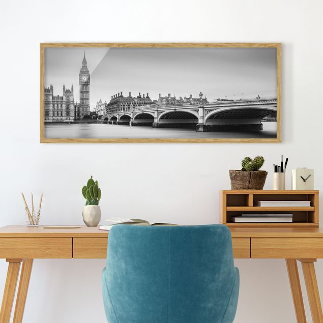 Wanddeko Wohnzimmer Westminster Brücke und Big Ben
