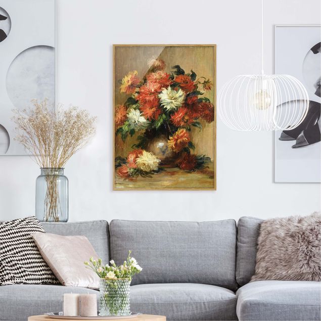 Wanddeko Botanik Auguste Renoir - Stillleben mit Dahlien