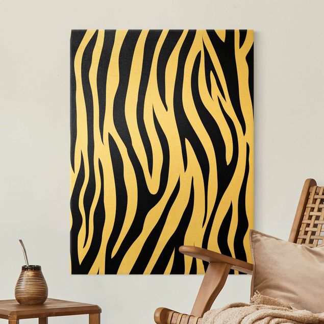 Wanddeko Wohnzimmer Zebra Print