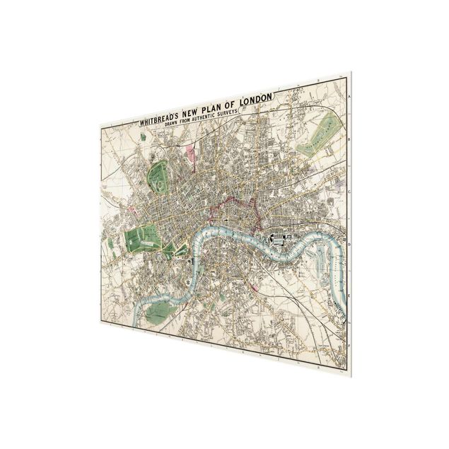 Wanddeko Esszimmer Vintage Stadtplan London