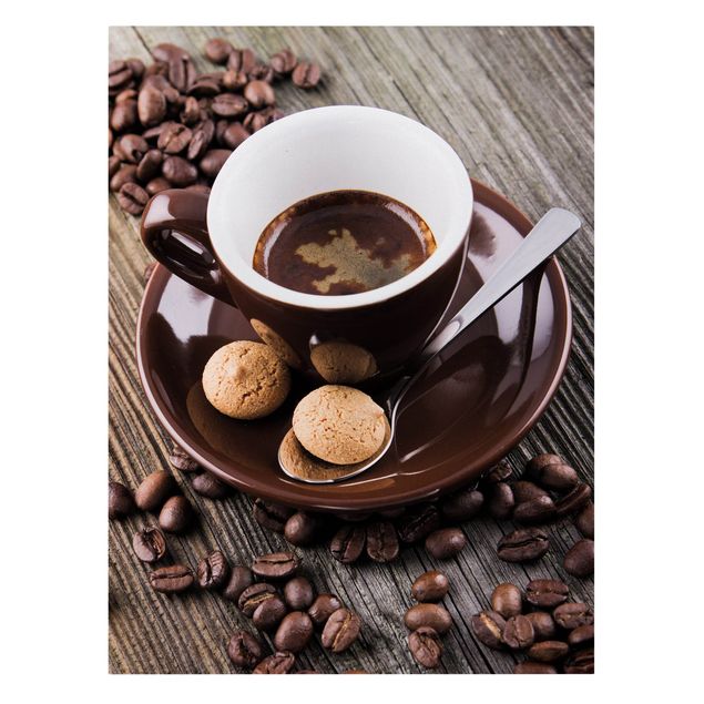 Wohndeko Getränke Kaffeetasse mit Kaffeebohnen