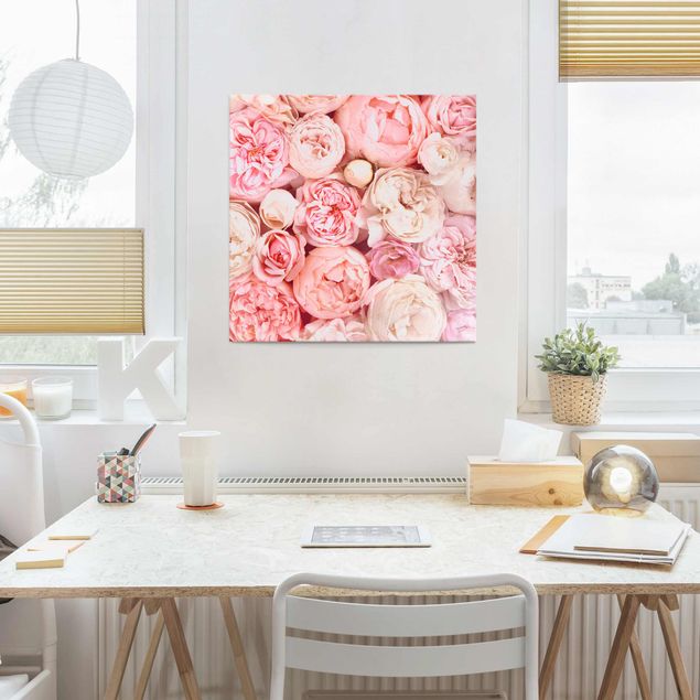 Glasbilder Rose Rosen Rosé Koralle Shabby