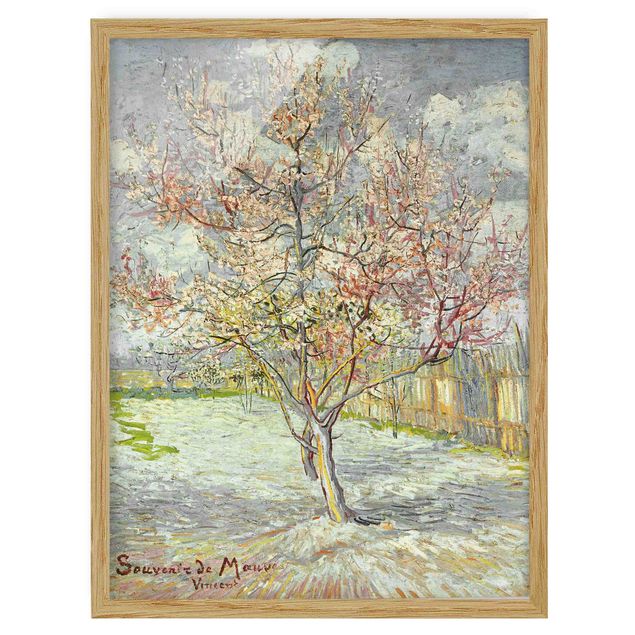 Pointillismus Bilder Vincent van Gogh - Blühende Pfirsichbäume