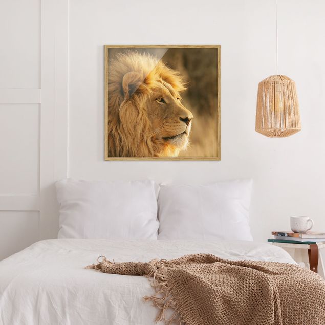 Wanddeko Schlafzimmer Löwenkönig