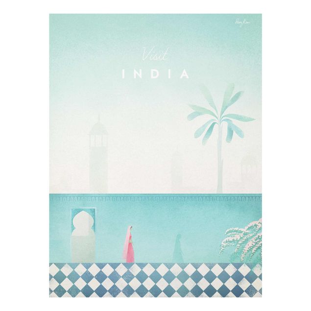 Wanddeko Esszimmer Reiseposter - Indien