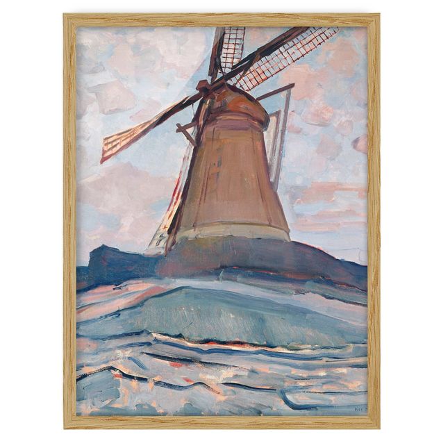 Wanddeko Büro Piet Mondrian - Windmühle