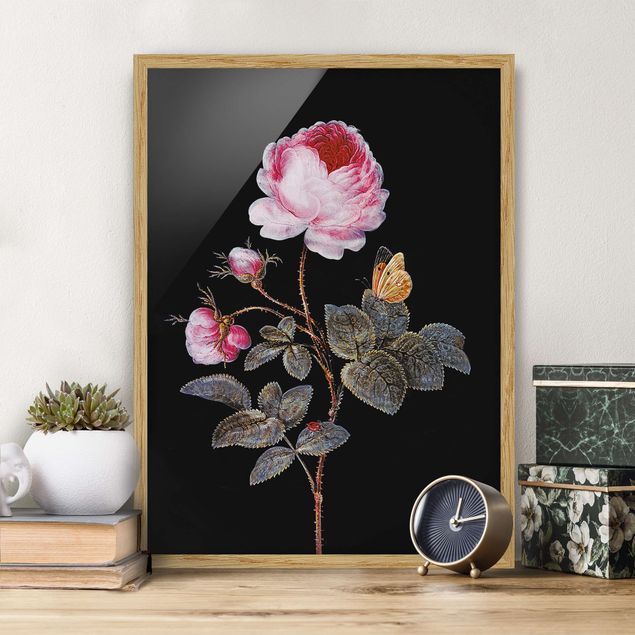 Wanddeko Wohnzimmer Barbara Regina Dietzsch - Die hundertblättrige Rose