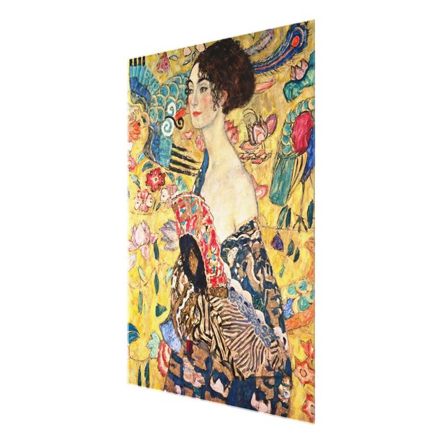 Wanddeko Schlafzimmer Gustav Klimt - Dame mit Fächer