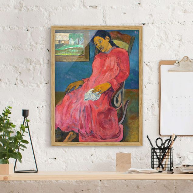 Wanddeko Wohnzimmer Paul Gauguin - Melancholikerin