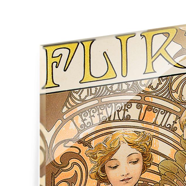 Wanddeko Flur Alfons Mucha - Werbeplakat für Flirt Biscuits