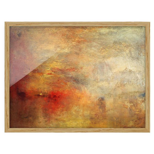 Wanddeko Esszimmer Joseph Mallord William Turner - Sonnenuntergang über einem See