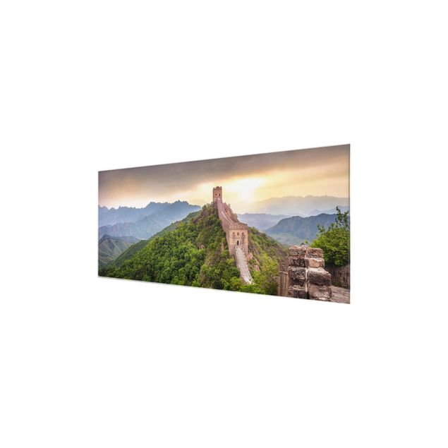 Glasbilder Berge Die unendliche Mauer von China