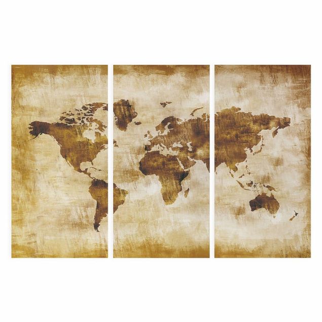Wanddeko Esszimmer Map of the world