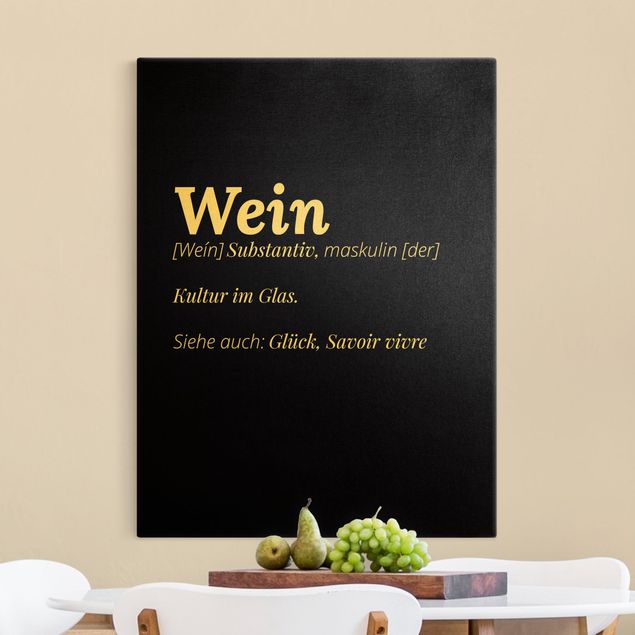 Wanddeko Esszimmer Die Definition von Wein Schwarz