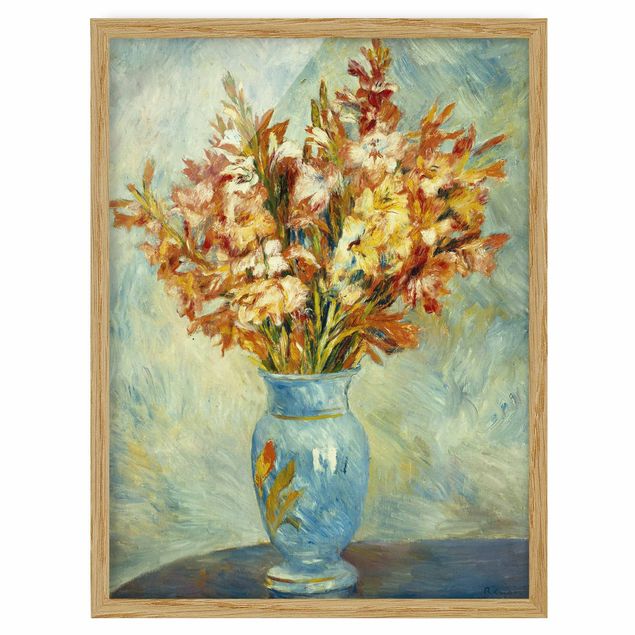 Wanddeko gelb Auguste Renoir - Gladiolen in Vase