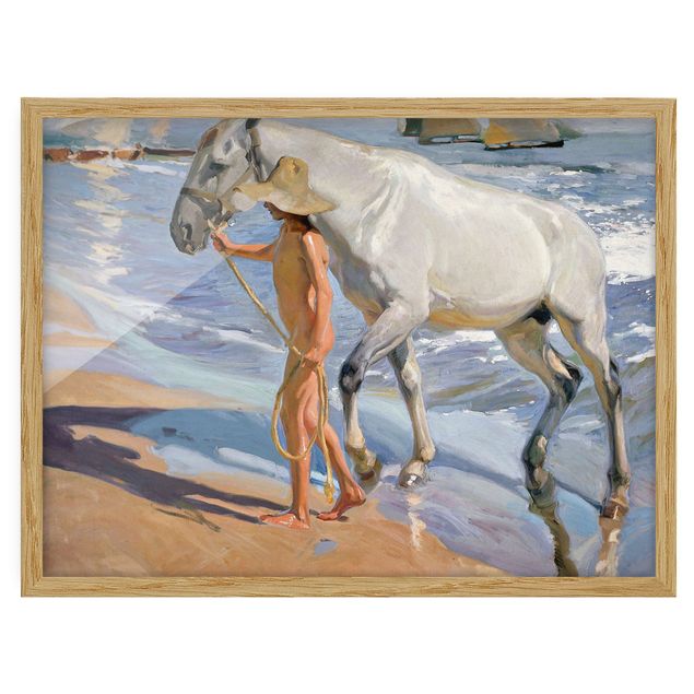 Wanddeko Flur Joaquin Sorolla - Das Bad des Pferdes