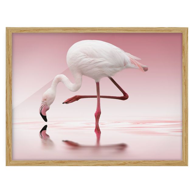 Wanddeko Esszimmer Flamingo Dance