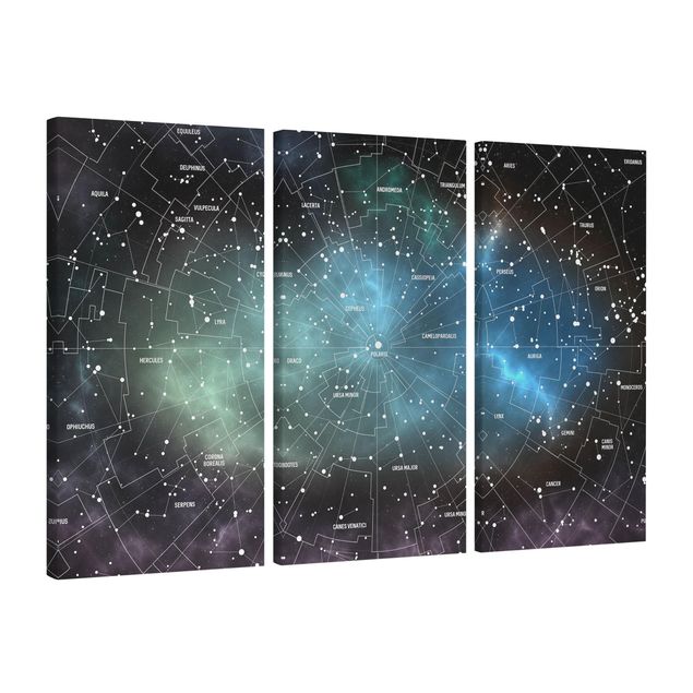 Wanddeko Esszimmer Sternbilder Karte Galaxienebel