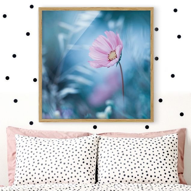 Wanddeko Wohnzimmer Blüte in Pastell
