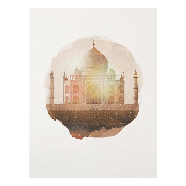 Wanddeko Flur Wasserfarben - Taj Mahal