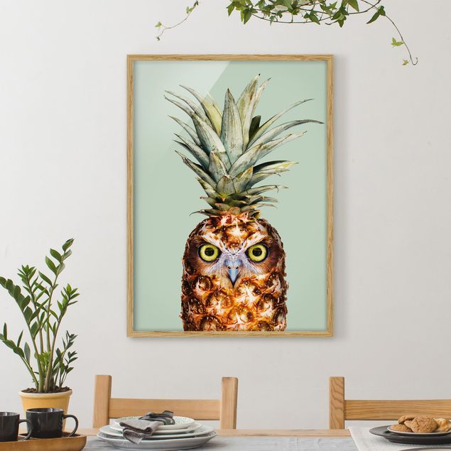 Küche Dekoration Ananas mit Eule