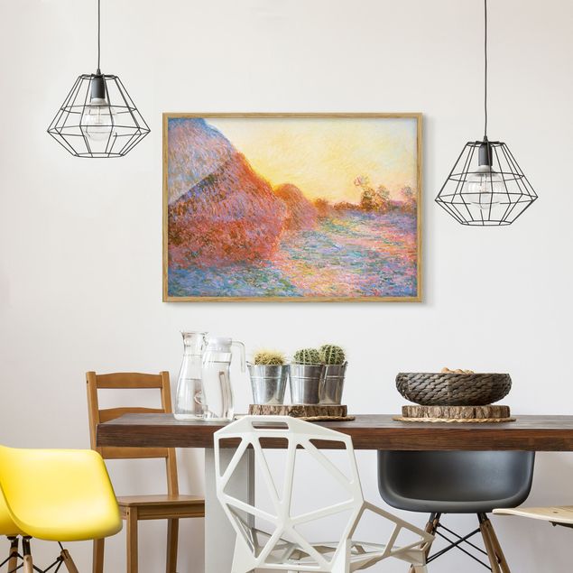 Wanddeko Wohnzimmer Claude Monet - Strohschober