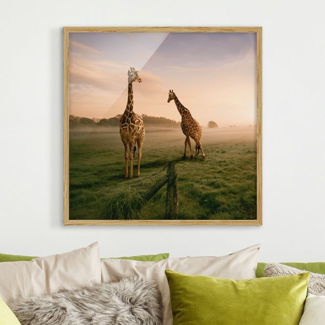 Wanddeko Wohnzimmer Surreal Giraffes