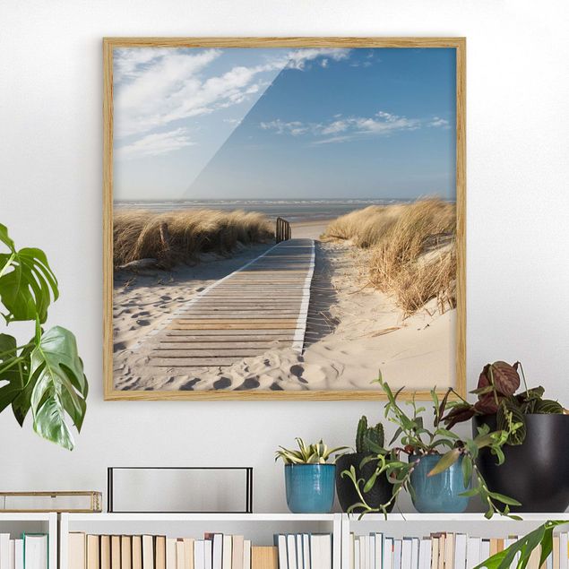 Strandbilder mit Rahmen Ostsee Strand