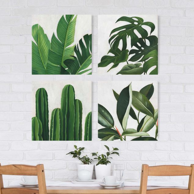 Wanddeko Wohnzimmer Lieblingspflanzen Tropical Set I