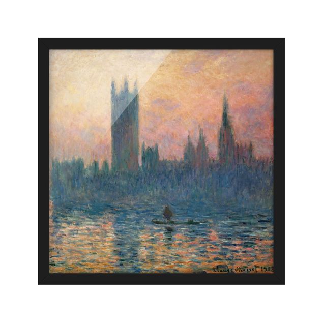 Wanddeko Schlafzimmer Claude Monet - London Sonnenuntergang