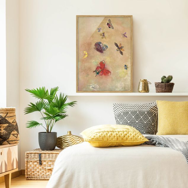 Wanddeko Schlafzimmer Odilon Redon - Bunte Schmetterlinge