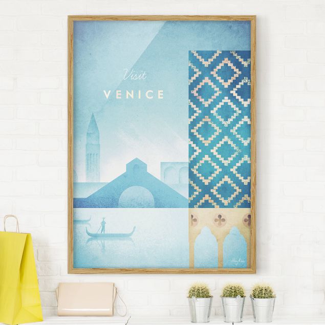 Wanddeko blau Reiseposter - Venedig