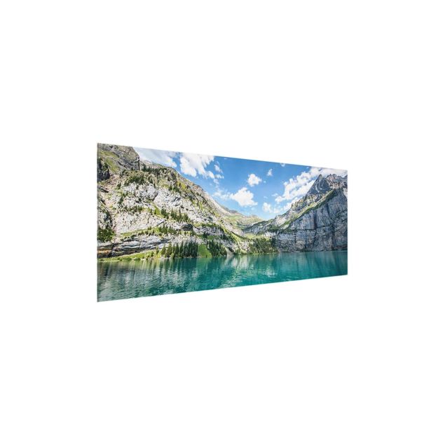 Wanddeko Esszimmer Traumhafter Bergsee