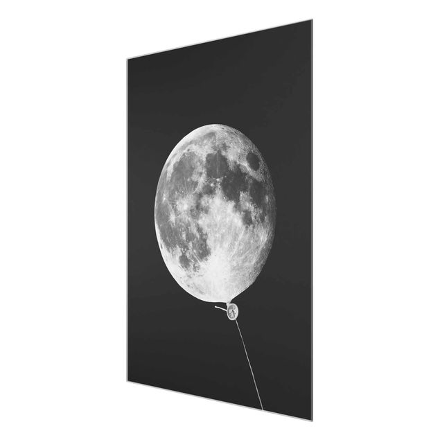 Wanddeko Büro Luftballon mit Mond