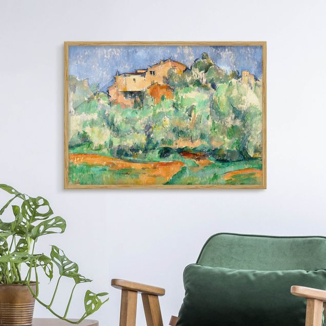 Wanddeko Wohnzimmer Paul Cézanne - Haus auf Anhöhe