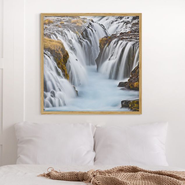 Wanddeko Schlafzimmer Brúarfoss Wasserfall in Island