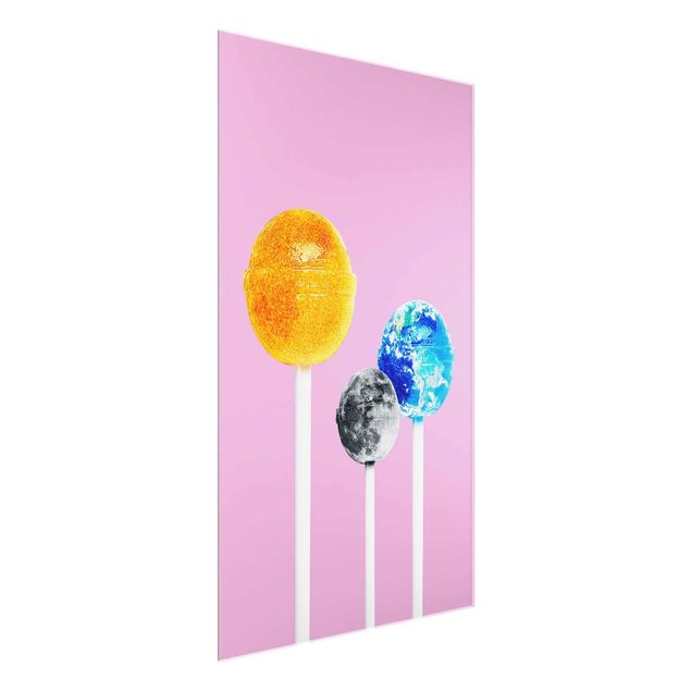 Wanddeko Büro Lollipops mit Planeten