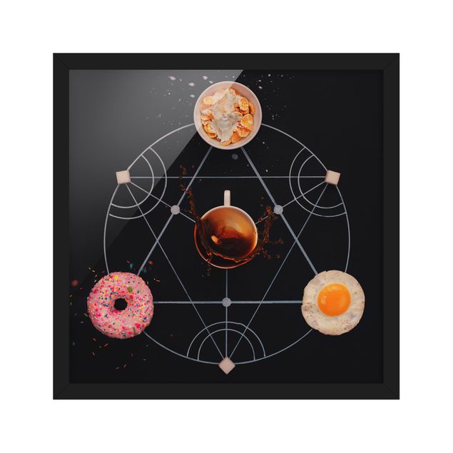 Wanddeko schwarz Alchemie des Frühstücks
