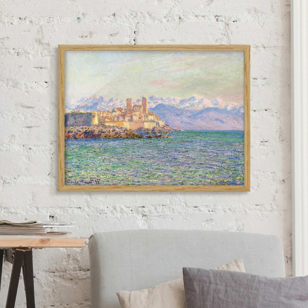 Strandbilder mit Rahmen Claude Monet - Antibes-Le Fort