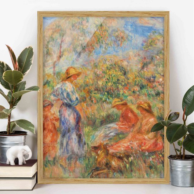 Wanddeko bunt Auguste Renoir - Landschaft mit Frauen und Kind