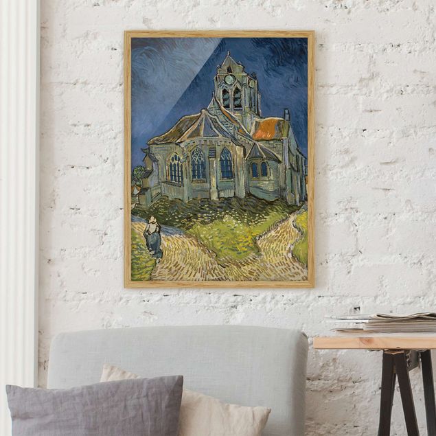 Wanddeko blau Vincent van Gogh - Kirche Auvers-sur-Oise